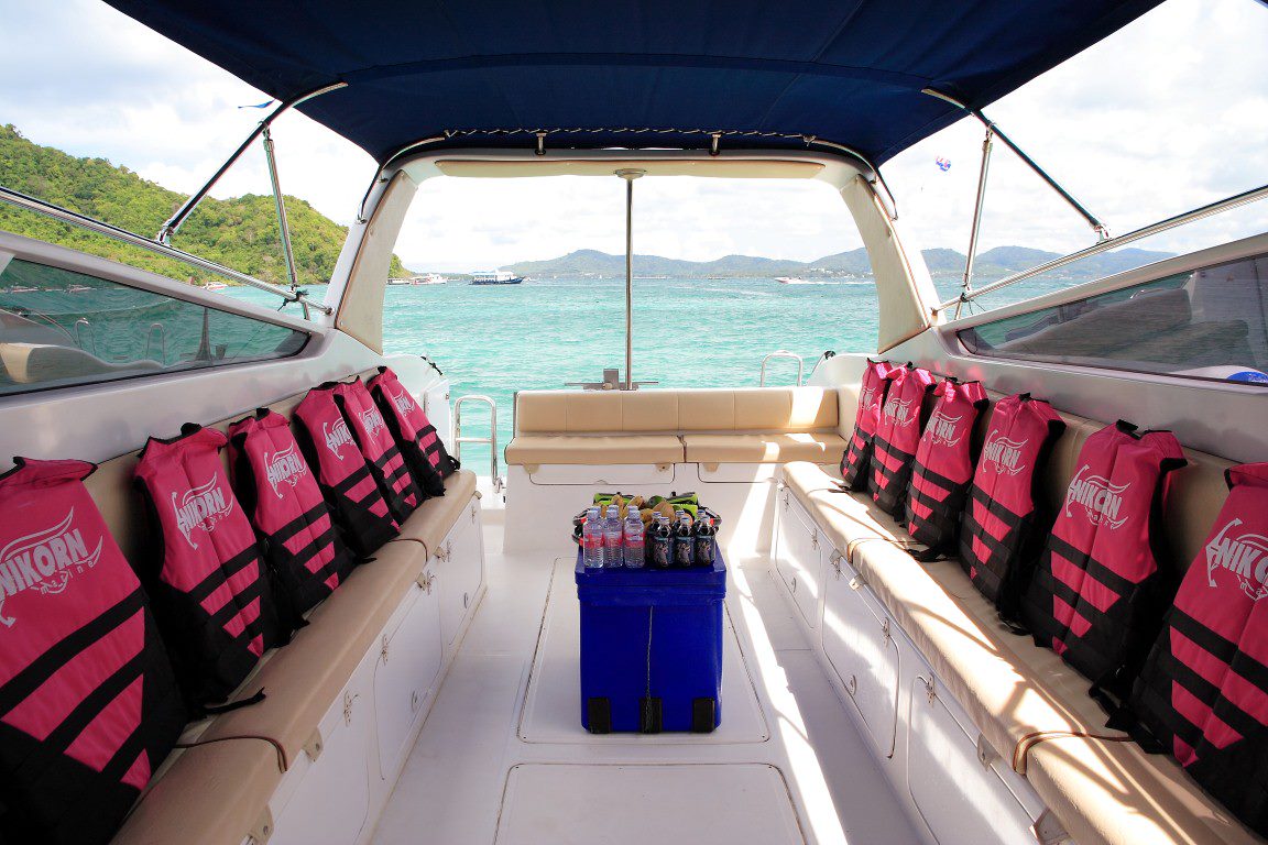 Private Charter Speedboat to Phi Phi Island or Phang Nga Bay - 1-10 Passenger / 2 Engines